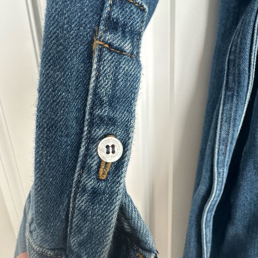 Golden Goose Blue Denim Long Sleeve Dress - Picture 3 of 15